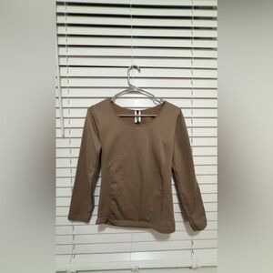 Women's Tan Long Sleeve Top